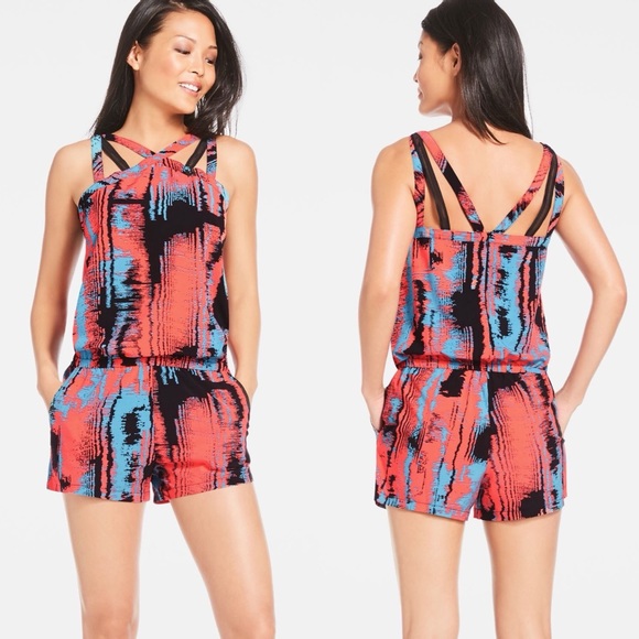 Fabletics Pants - Fabletics • Liza Heat Wave Print Romper